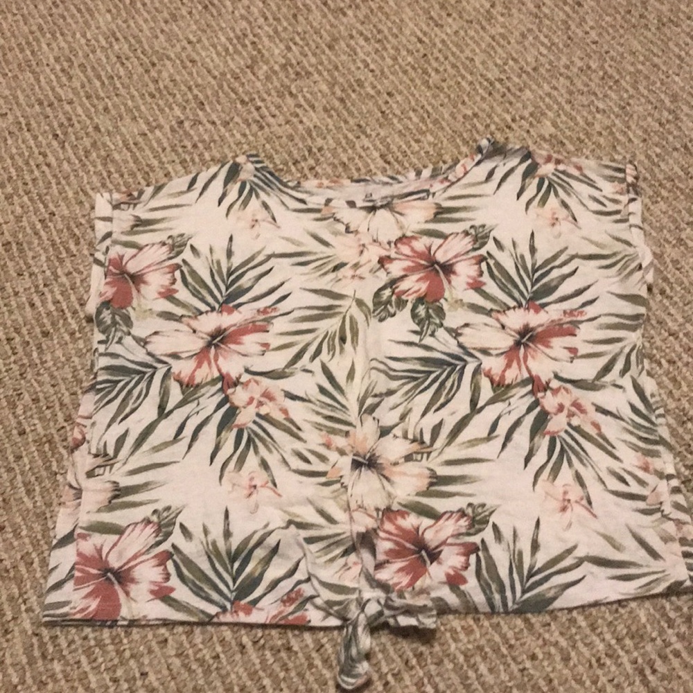 floral t-shirt crop top from prince & fox